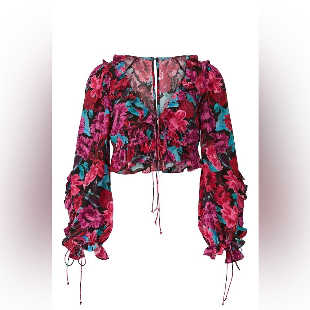 Scarlett Ruffle Cropped Blouse - Picture 3 of 4